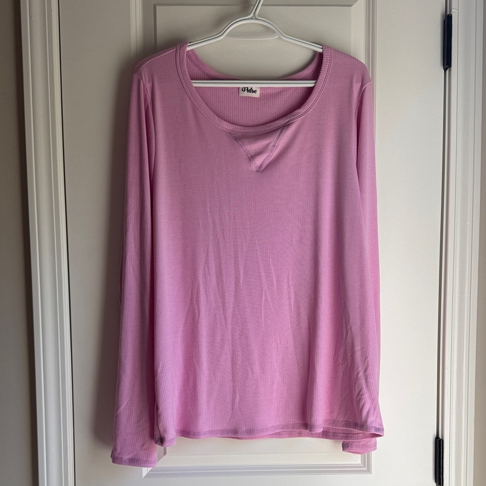 Pulse Pink Long Sleeve Blouse